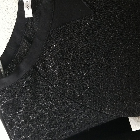 Collective Concepts Metallic Gold and Black Textured Long Sleeve Crewneck Top - Picture 3 of 5